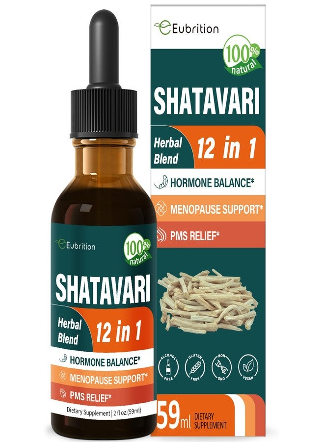 Eubrition Shatavari (Shitabari) Drops for Women Support Menopause Relief, Herbal Supplement for PMS Support, 12-in-1 Formula with Wild Yam, Vitex Berry Extract. 2oz - Image 1